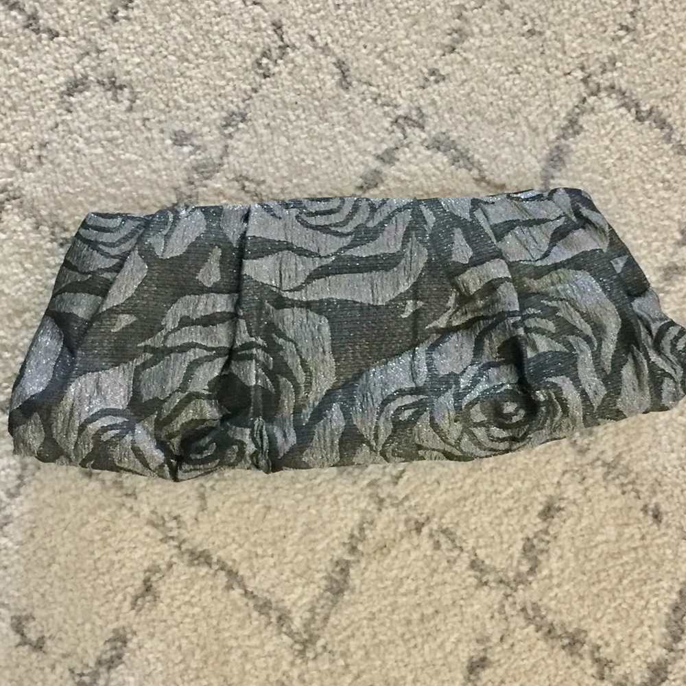 Express Black and Gray Metallic clutch
